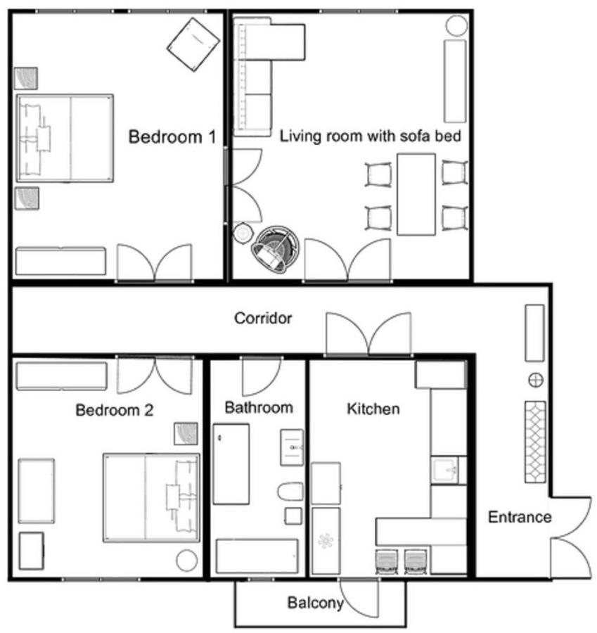 Designer Apartment 110M2 With King Size Beds & Equipped Kitchen クラクフ エクステリア 写真